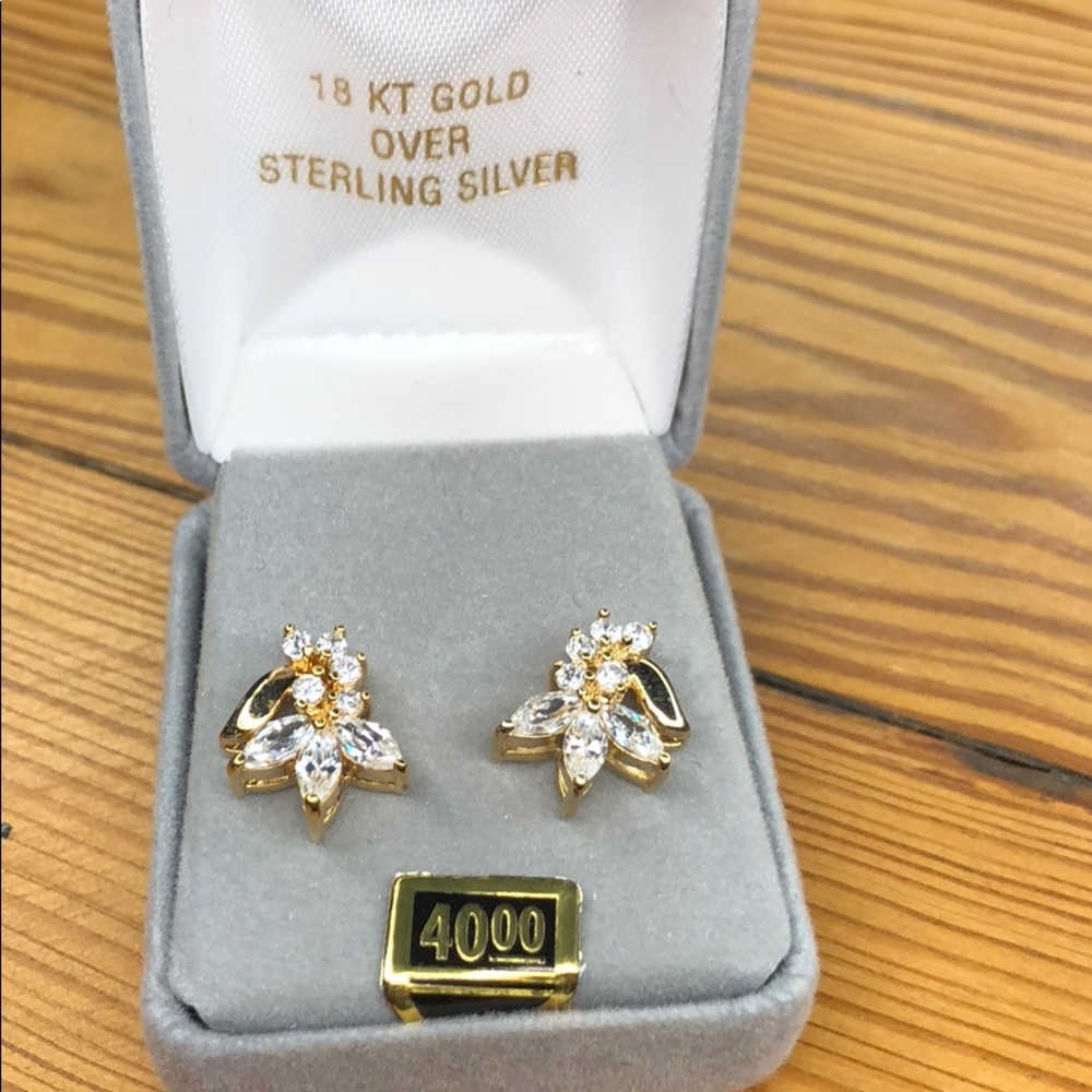 Earrings (possibly cubic zirconia)